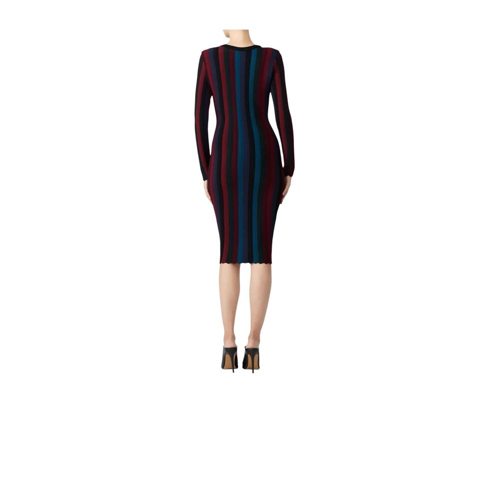 Milly Chevron Vertical Stripe Color Block Sheath … - image 3